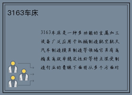 3163车床